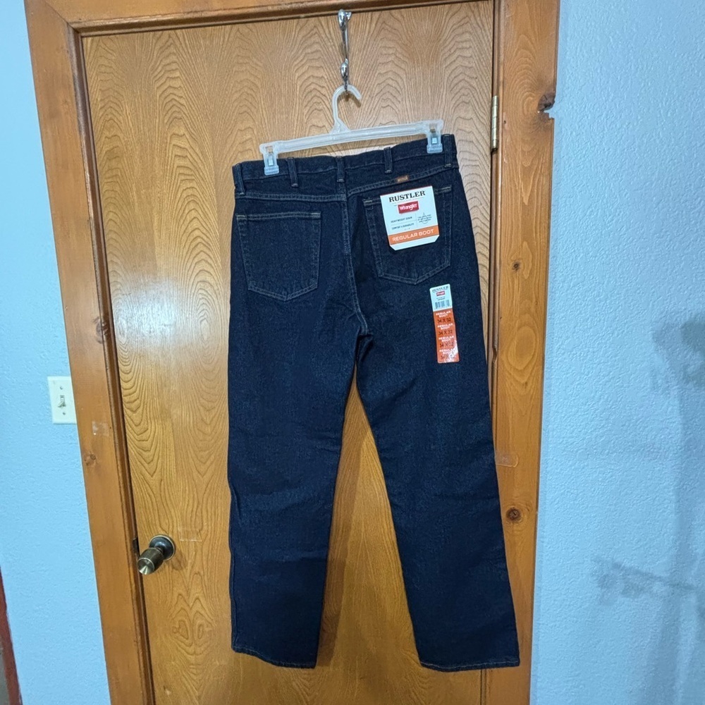 Rustler Men's Dark Blue Regular Boot Jeans